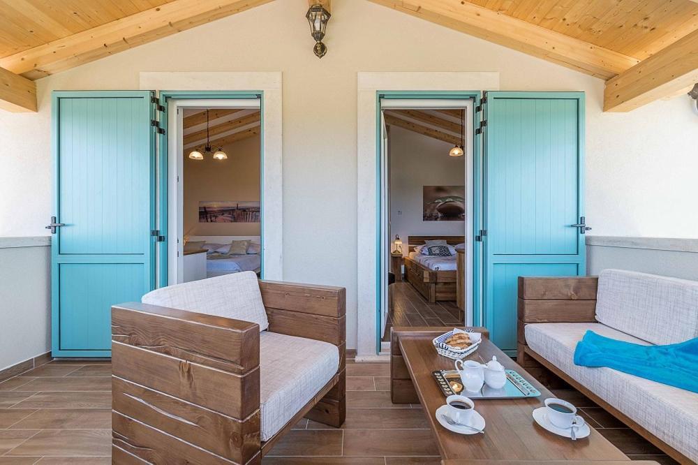 Moderne Istrische Steinvilla - 4 Sterne Mit Privatem, Beheizbaren Pool & Meerblick Kavran Buitenkant foto
